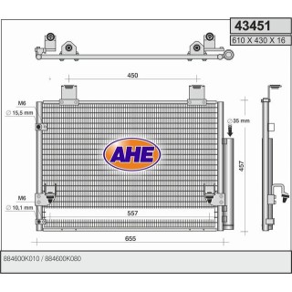 43451  COND TOYOTA Hi-lux III Pick-up 2.5D4D   05-