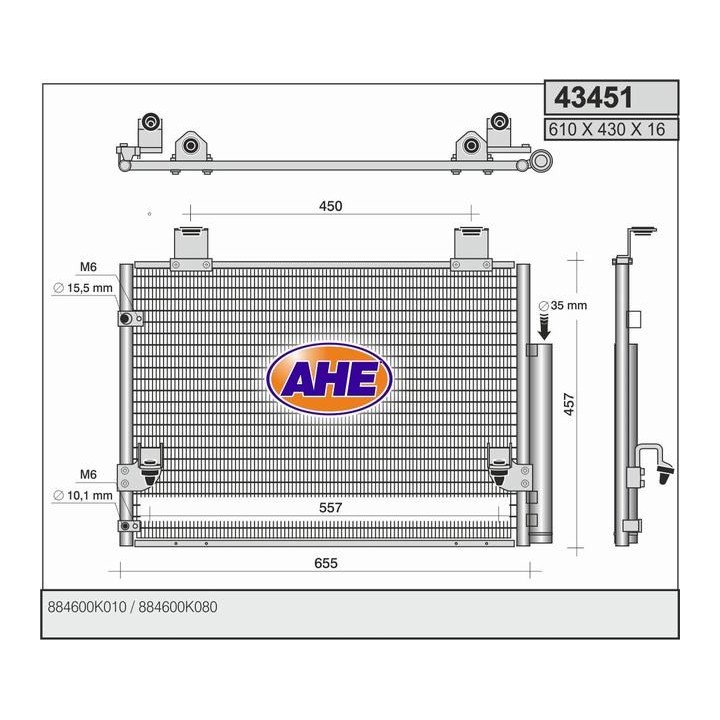 43451  COND TOYOTA Hi-lux III Pick-up 2.5D4D   05-