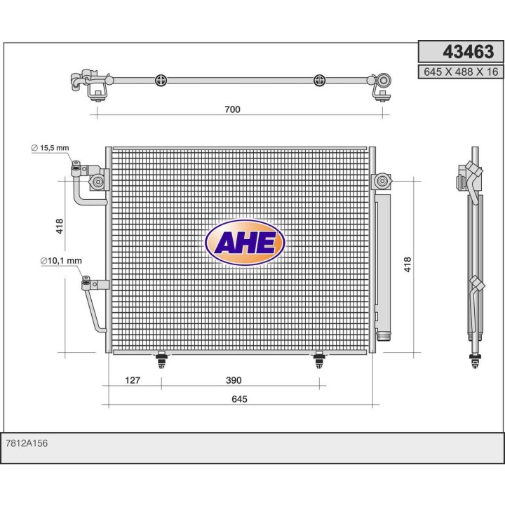 43463  COND MITSUBISHI Pajero V All 06-09