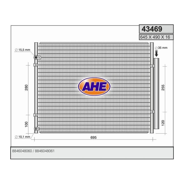 43469  COND LEXUS RX400H 3.3 Hybrid 05-08