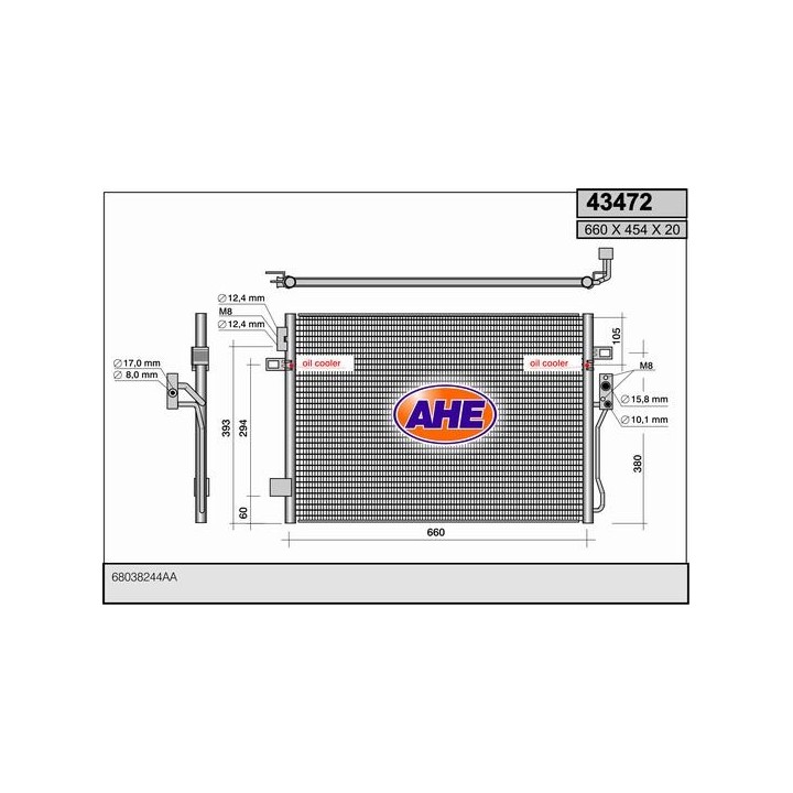 43472  COND FIAT Freemont/Dodge Journey 2.0CRD/2.7 08-