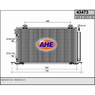 43473  COND TOYOTA Avensis 2.0/2.4 LHD 03-08
