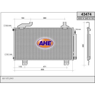 43474  COND HONDA Accord VIII (CL_, CM_) 2.4  08-