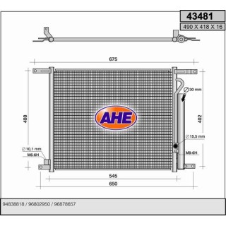 43481  COND CHEVROLET Aveo 1.2/1.4  M/AT  07-