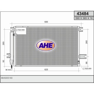 43484  COND TOYOTA Avensis 2.0/2.4 RHD   03-08