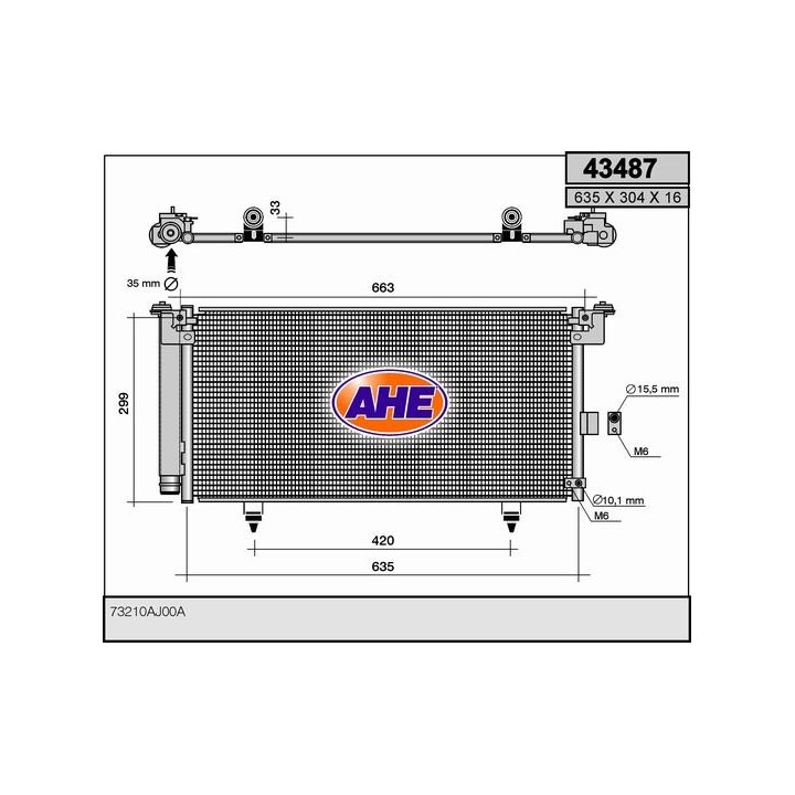 43487  COND SUBARU Outback 2.5i-3.6i   10-