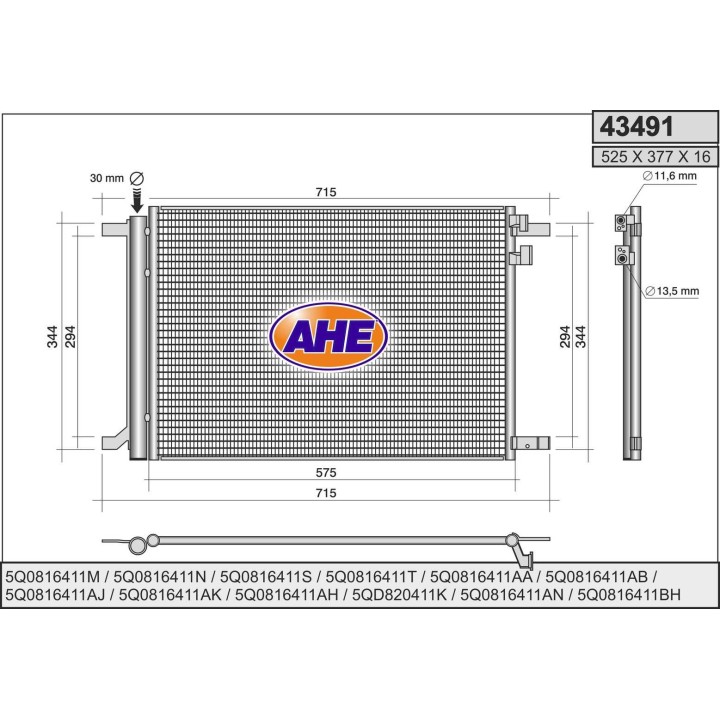 43491  COND VOLKSWAGEN Golf VII  12-