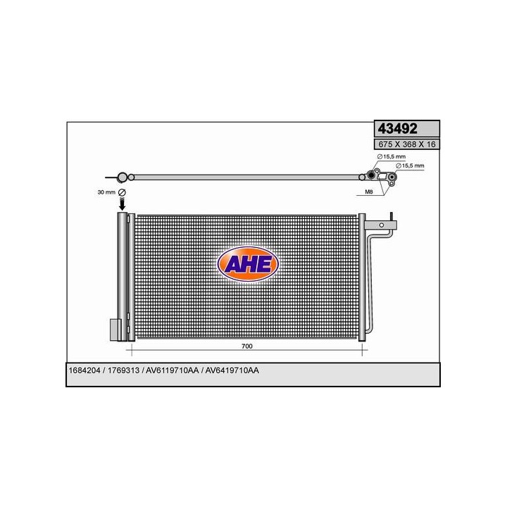 43492  COND FORD Focus III 1.6Turbo-2.0-2.0TDCi   11-