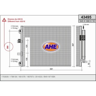 43495  COND FORD Focus III/C-Max 1.0Turbo/1.6/1.6TDCi 10-
