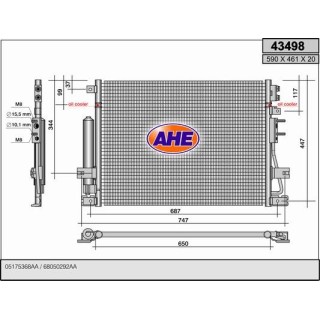 43498  Condensador CHRYSLER 300 C -- 2004/2010