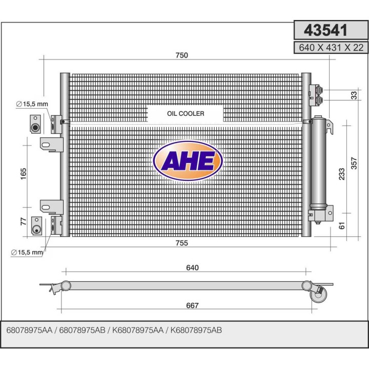 43541  COND Jeep Compass/Patriot 2.0/2.4 AT  11-