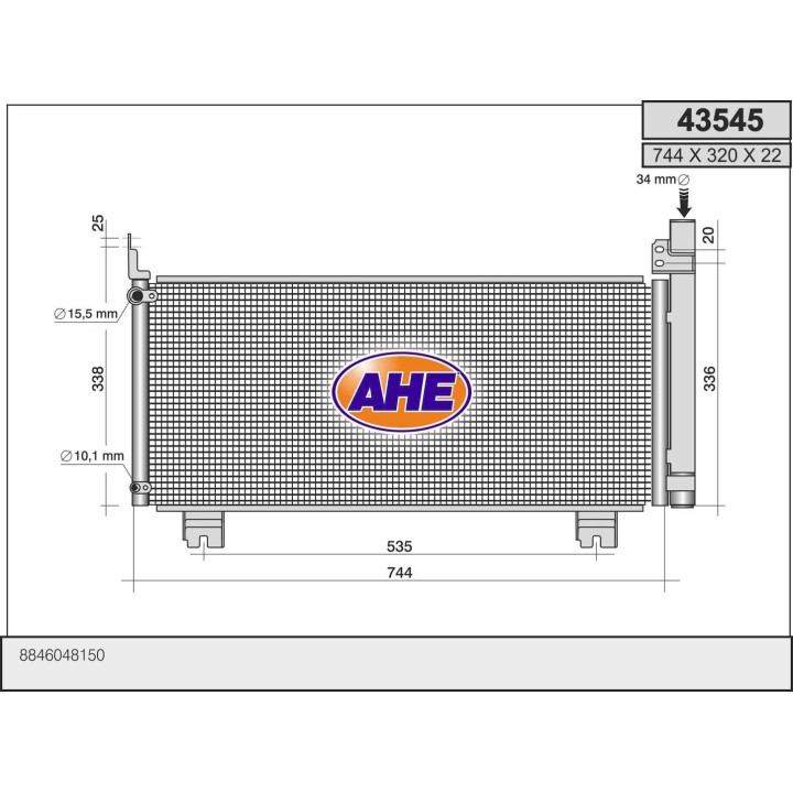 43545  COND LEXUS RX450h 3.5 hybrid  09-