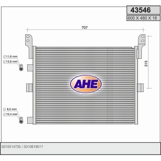 43546  COND Renault Magnum E-Tec 460/500  05-