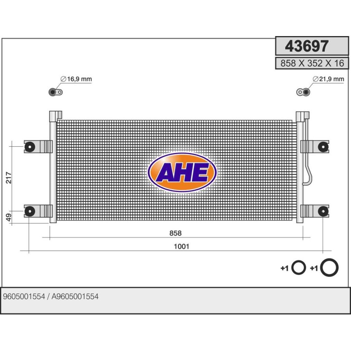 43697  COND MERCEDES Actros/Antos/Arocs 07.11-