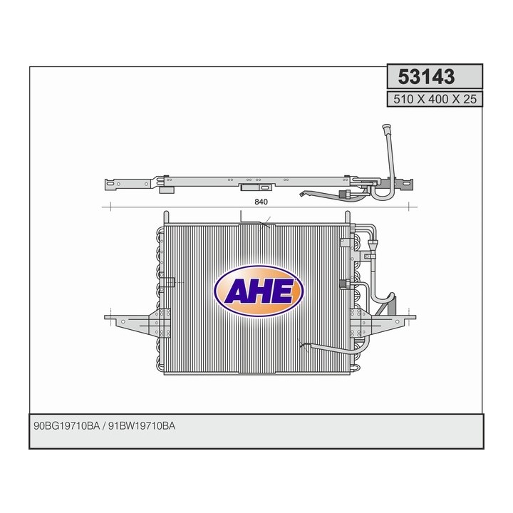53143  CONDENSER FORD SIERRA