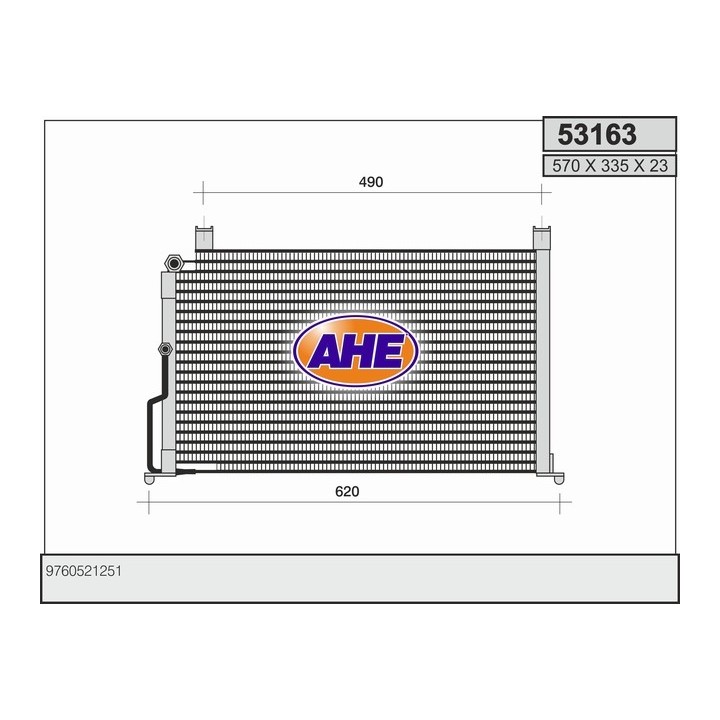 53163  CONDENSER HYUNDAI EXCEL 88-89