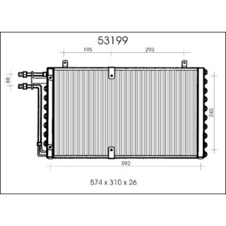 53199  CONDENSER OPEL KADETT E
