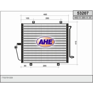 53207  CONDENSER RENAULT 19