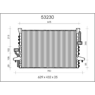 53230  CONDENSER TOYOTA PREVIA 90-93