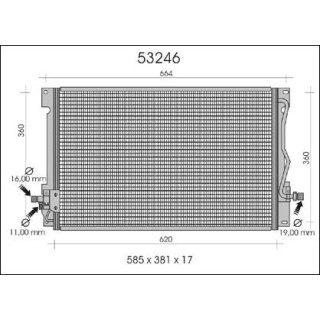 53246  CONDENSER VOLVO 850 91-93