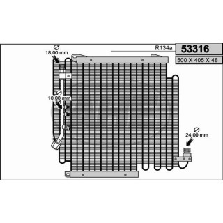 53316  CONDENSER AUDI 80 2.3L