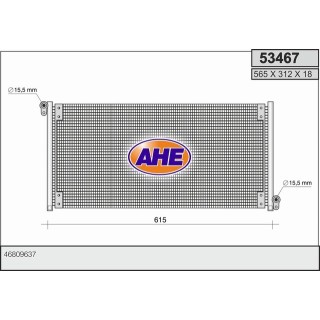 53467  CONDENSER FIAT BRAVO/A 1.2 L 01-