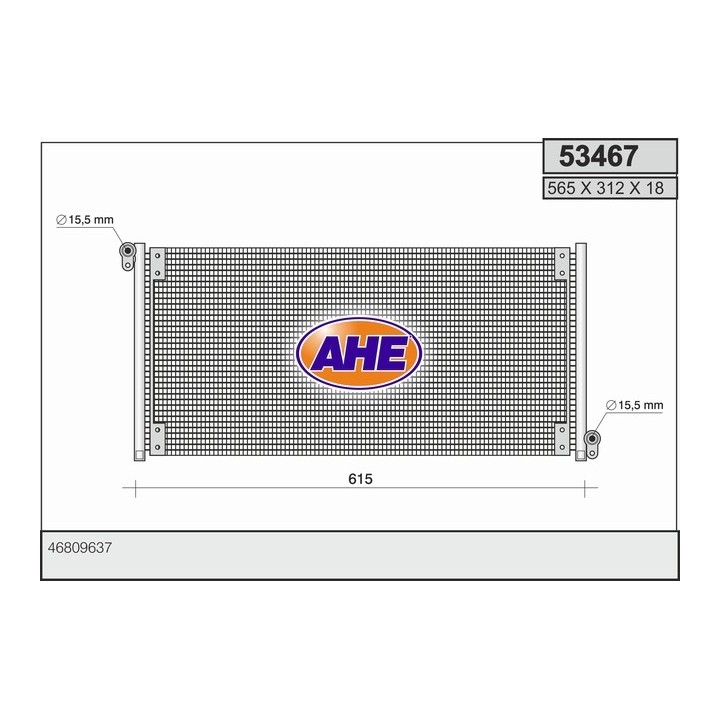 53467  CONDENSER FIAT BRAVO/A 1.2 L 01-