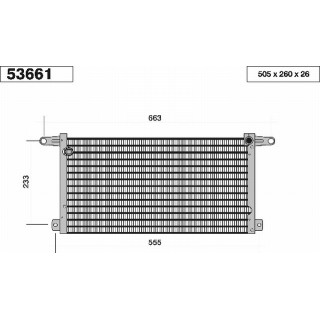 53661  CONDENSER FIAT UNO