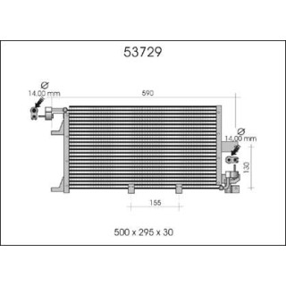 53729  CONDENSER PEUGEOT 106