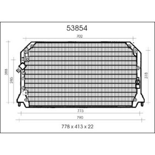 53854  CONDENSER TOYOTA CAMRY