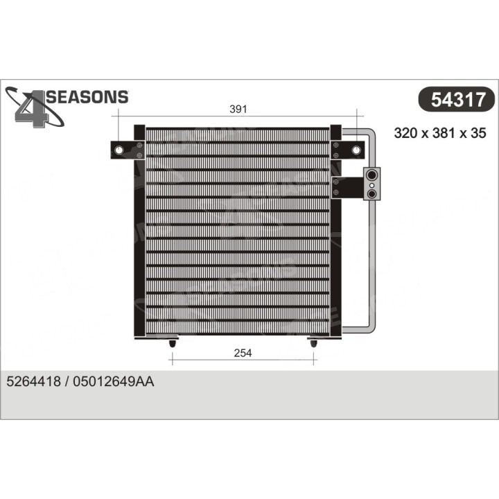 54317  CONDENSER CHRYSLER VOYAGER