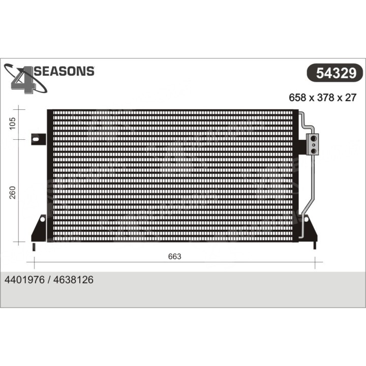 54329  CONDENSER CHRYSLER LE BARON