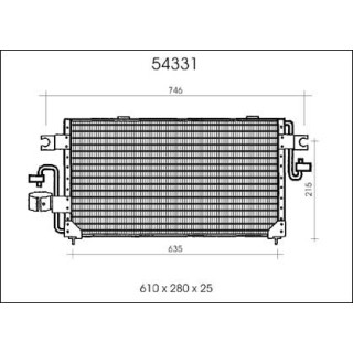 54331  CONDENSER NISSAN 100NX