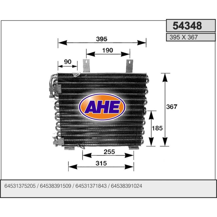 54348  CONDENSER BMW E30