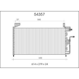 54357  CONDENSER VW GOLF I