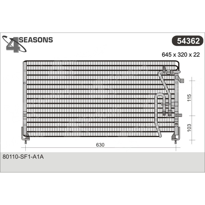 54362  CONDENSER HONDA PRELUDE