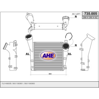 735005  PORSCHE Cayenne  (955)  Turbo - 3.6 - GTS 4.8 - 4.