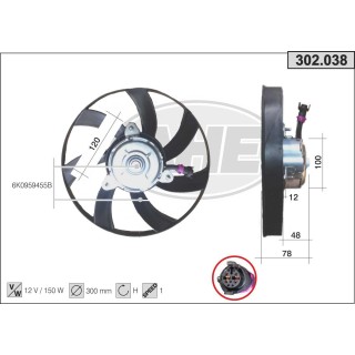 302038  FAN   VOLKSWAGEN Polo IV 1.4-1.6-1.7 SDI-1.9 SDI/T