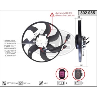 302085  AUDI A3 II/VW Golf V/SKODA/SEAT 1.4-1.6-2.0 - vent