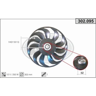 302095  FAN VOLKSWAGEN Golf III 92-97