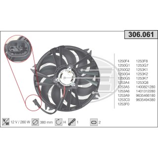 306061  FAN   CITROEN C 5 2.2 HDI   M   + AC